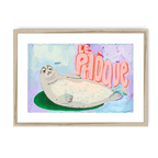 Le Phoque Framed Print Aventures Des Créatures A3 (297 X 420 mm) / Natural / White Mount Framed Print