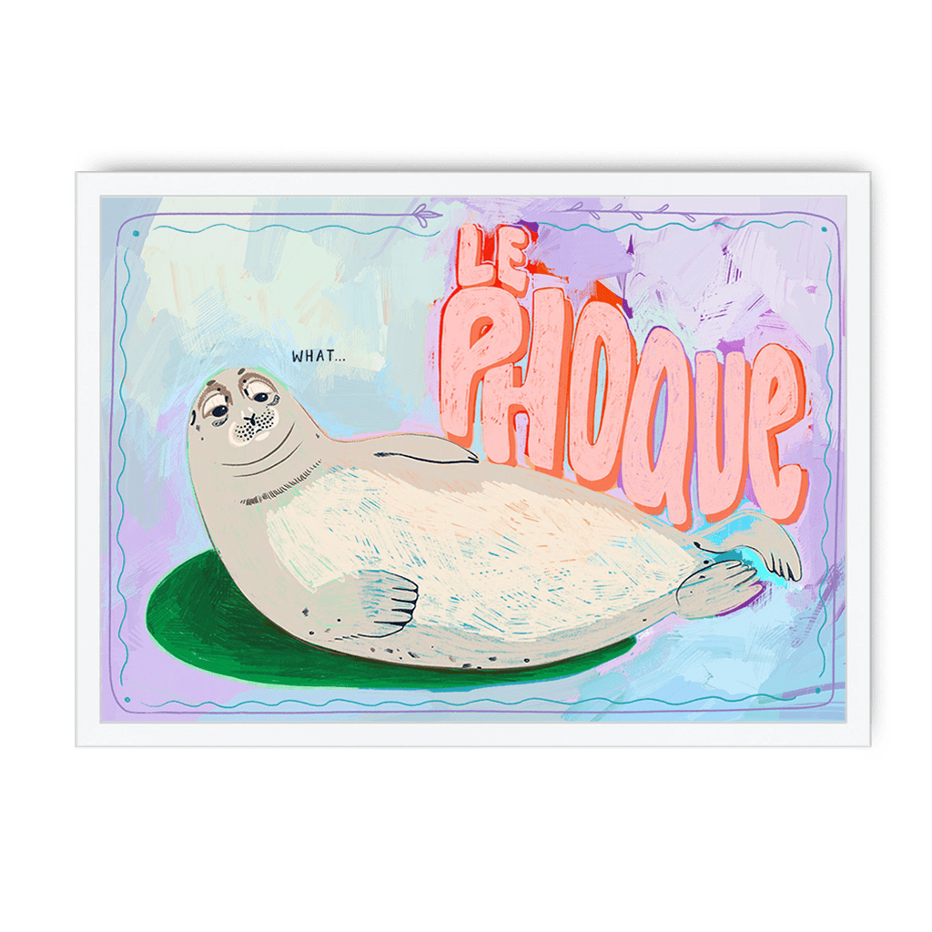 Le Phoque Framed Print Aventures Des Créatures A3 (297 X 420 mm) / White / No Mount (All Art) Framed Print