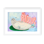 Le Phoque Framed Print Aventures Des Créatures A3 (297 X 420 mm) / White / White Mount Framed Print