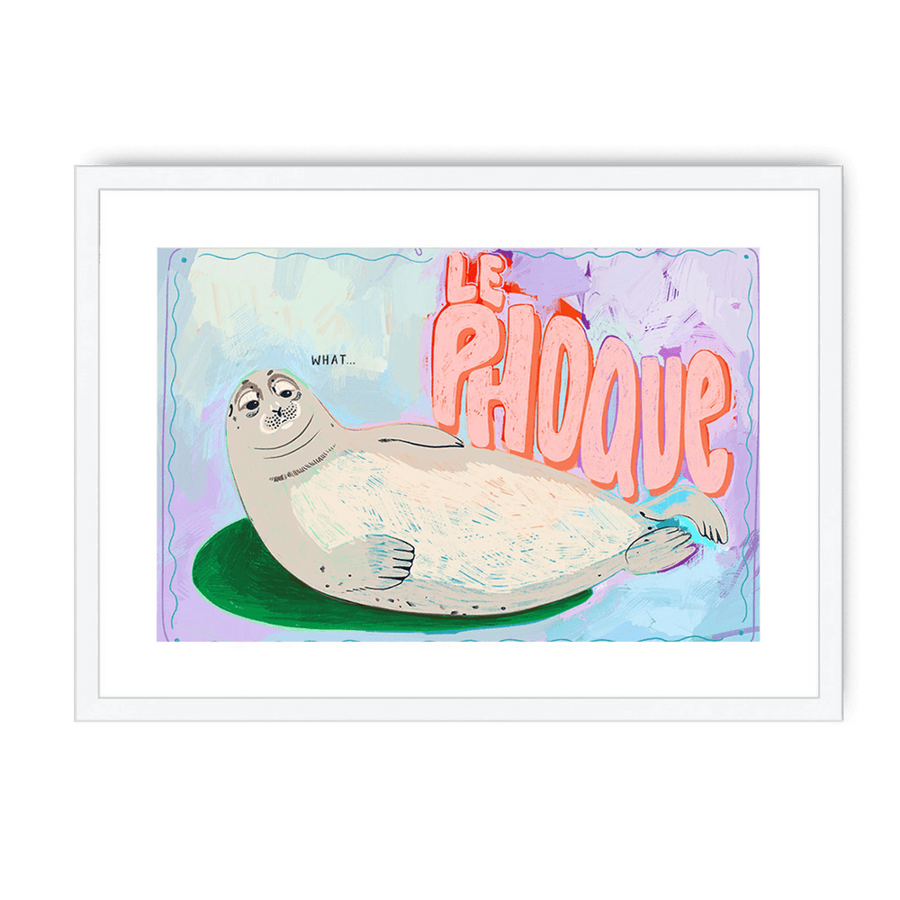 Le Phoque Framed Print Aventures Des Créatures A3 (297 X 420 mm) / White / White Mount Framed Print