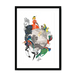 Le Beak C'est Chic Framed Print The Gathering A3 (297 X 420 mm) / Black / White Mount Framed Print