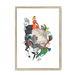 Le Beak C'est Chic Framed Print The Gathering A3 (297 X 420 mm) / Natural / White Mount Framed Print