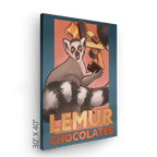 Lemur Chocolate Canvas Print ADimals Canvas Print