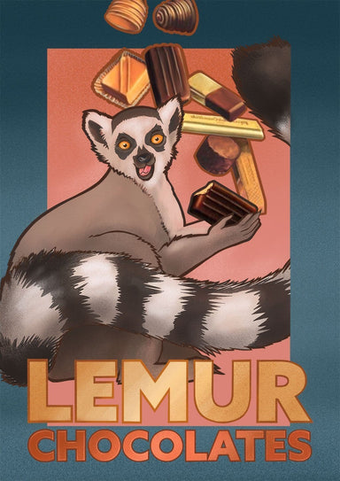 Lemur Chocolate Giclée Art Print ADimals Art Print