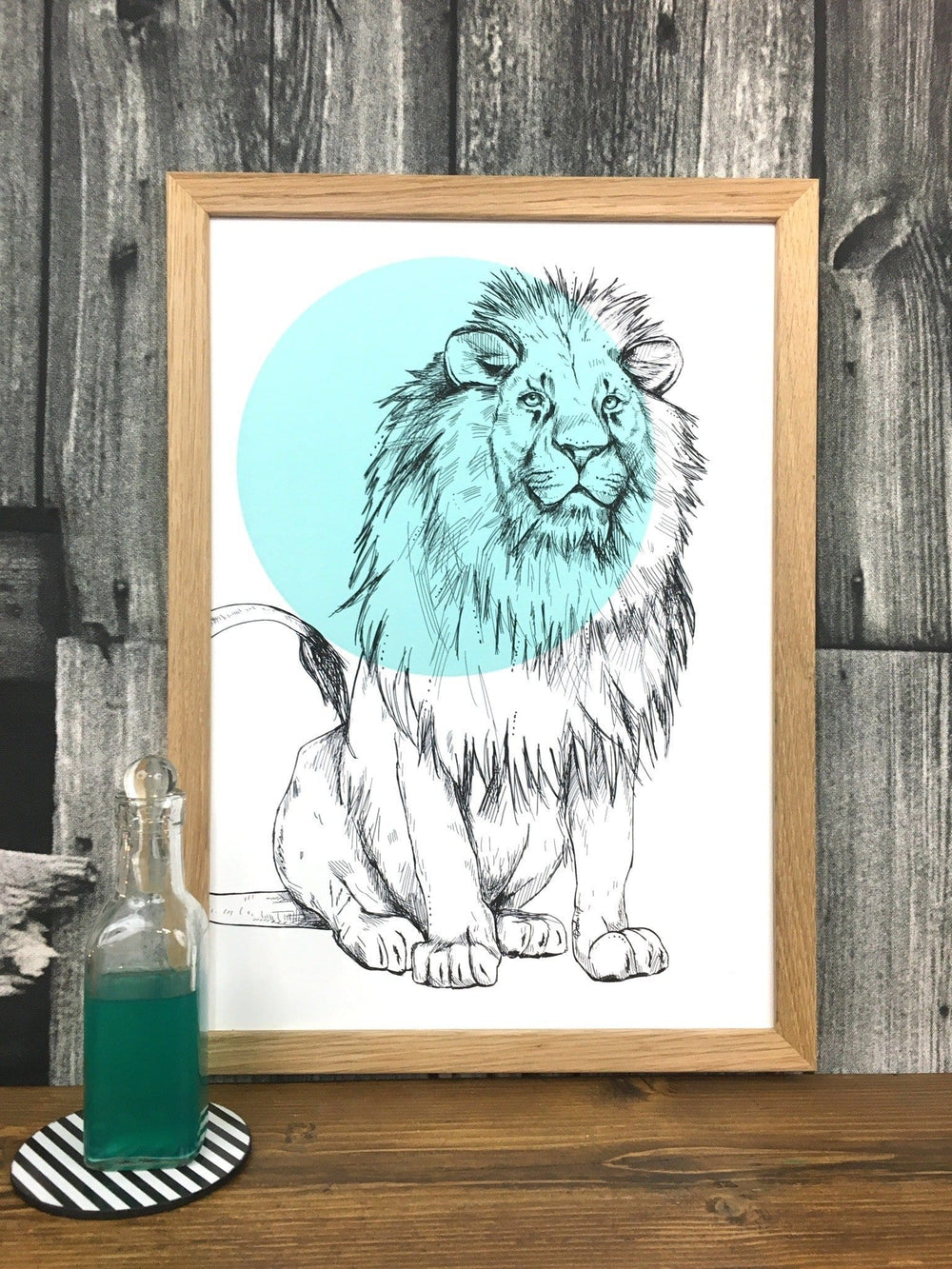 Lion Matte Art Print Cats & Dots Art Print