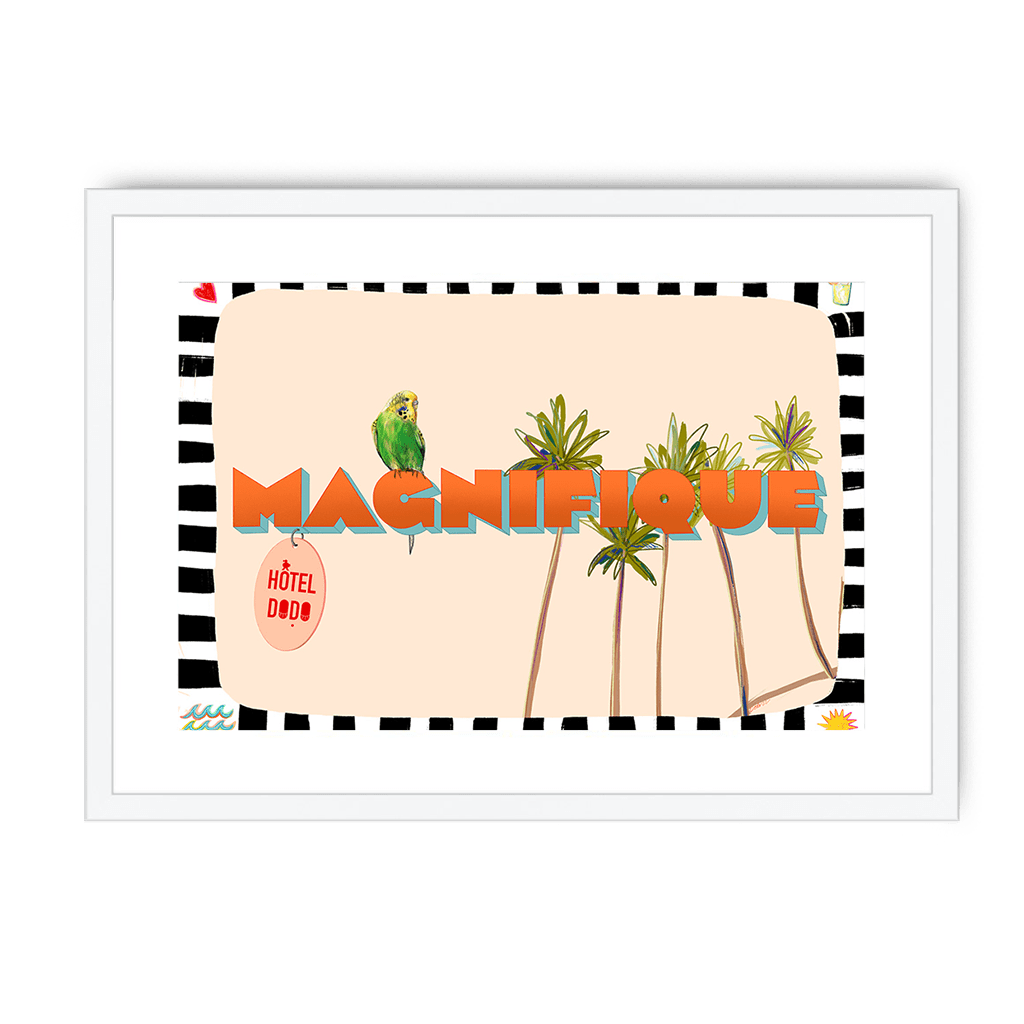 Magnifique Framed Print Hôtel Dodo A3 (297 X 420 mm) / White / White Mount Framed Print