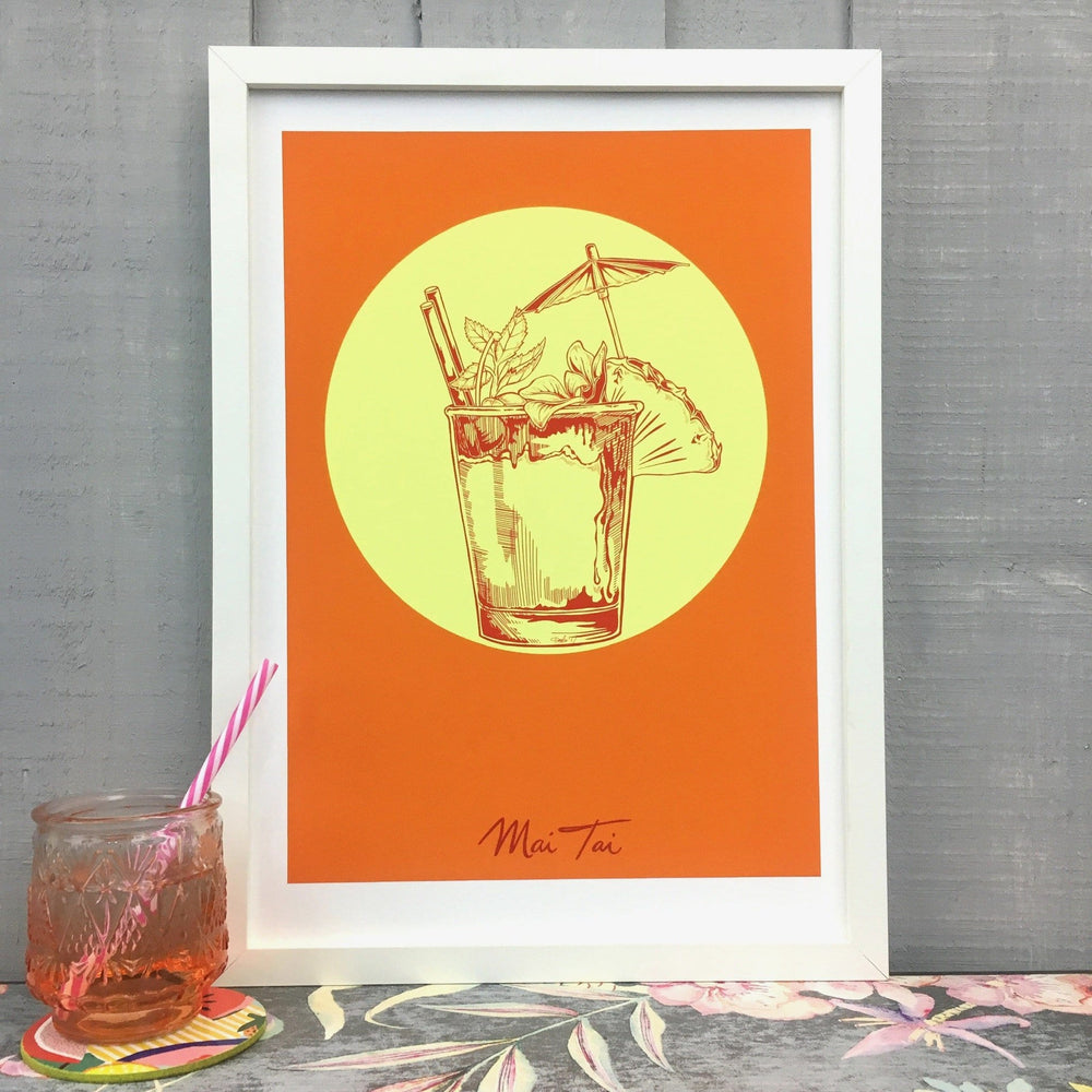 Mai Tai Giclée Art Print Cocktail Cavalcade Art Print