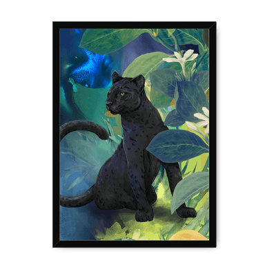 Midnight Prowl Framed Print Pawky Paws A3 (297 X 420 mm) / Black / No Mount (All Art) Framed Print