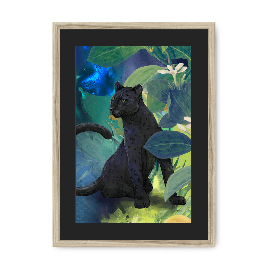 Midnight Prowl Framed Print Pawky Paws A3 (297 X 420 mm) / Natural / Black Mount Framed Print