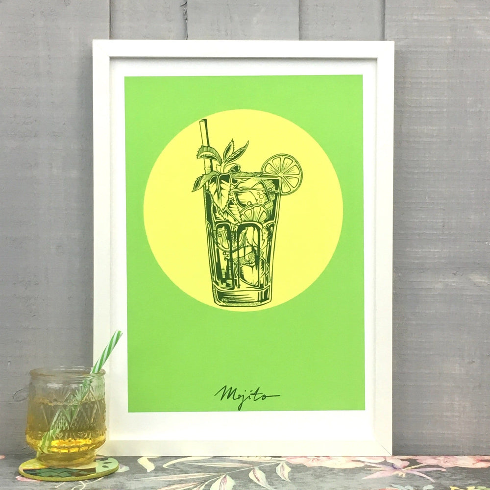 Mojito Giclée Art Print Cocktail Cavalcade Art Print