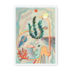 Oceanique Magnifique Framed Print Aventures Des Créatures A3 (297 X 420 mm) / White / No Mount (All Art) Framed Print