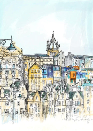 Old Town & St Giles Matte Art Print Essential Edinburgh Art Print