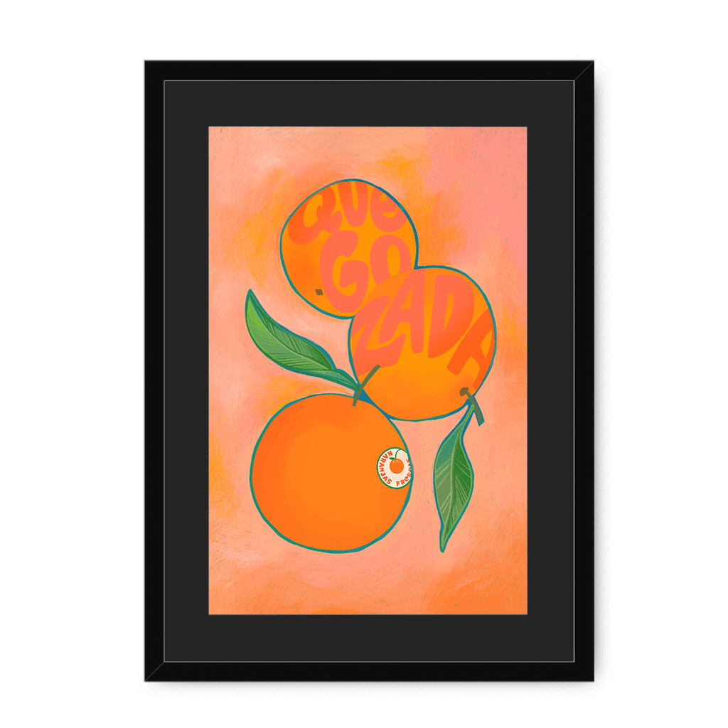 Naranjas Giclée Framed Print Intercontinental Fruitery A3 (297 X 420 mm) / Black / Black Mount Framed Print