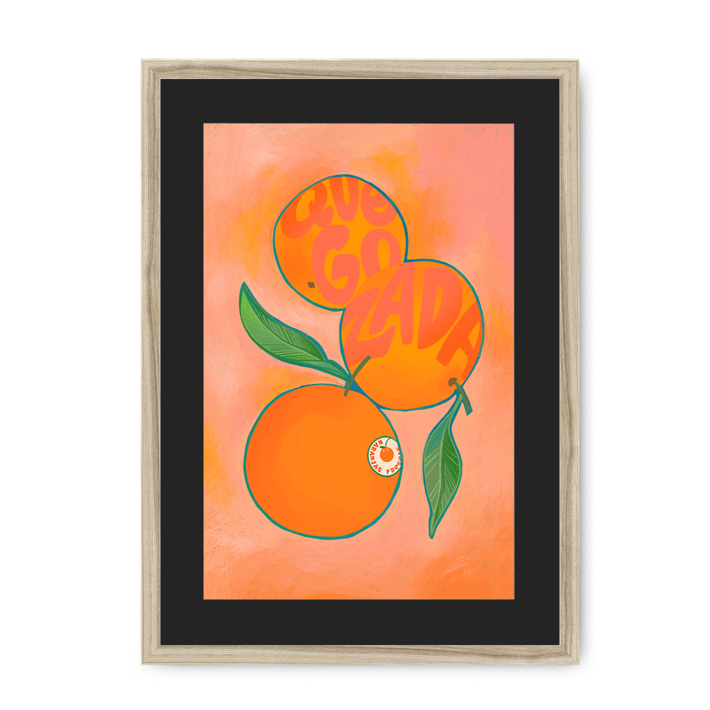 Naranjas Giclée Framed Print Intercontinental Fruitery A3 (297 X 420 mm) / Natural / Black Mount Framed Print