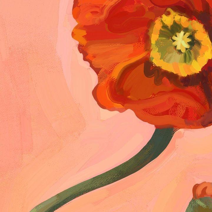 Painterly Poppies Red Giclée Art Print Painterly Poppies Art Print