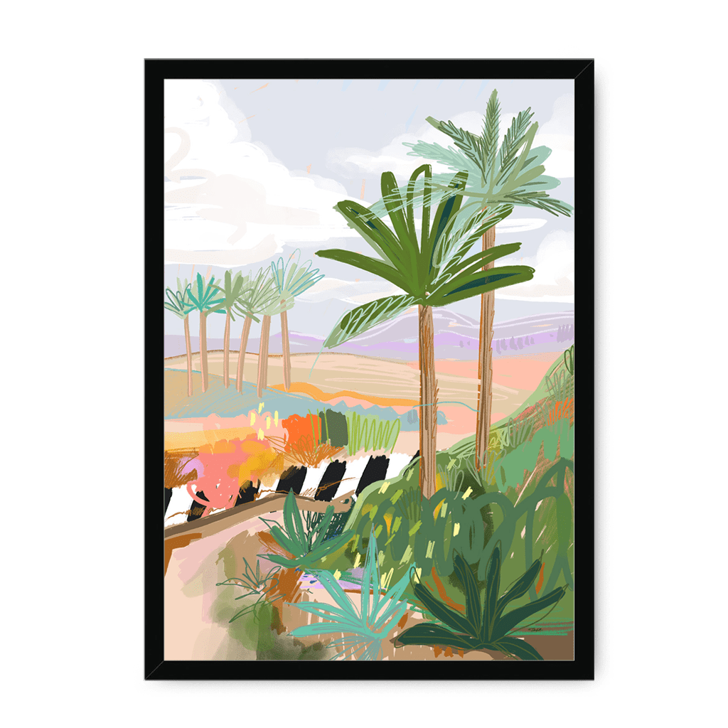Morning Walk Framed Print Palmy Days A3 (297 X 420 mm) / Black / No Mount (All Art) Framed Print