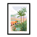 Morning Walk Framed Print Palmy Days A3 (297 X 420 mm) / Black / White Mount Framed Print