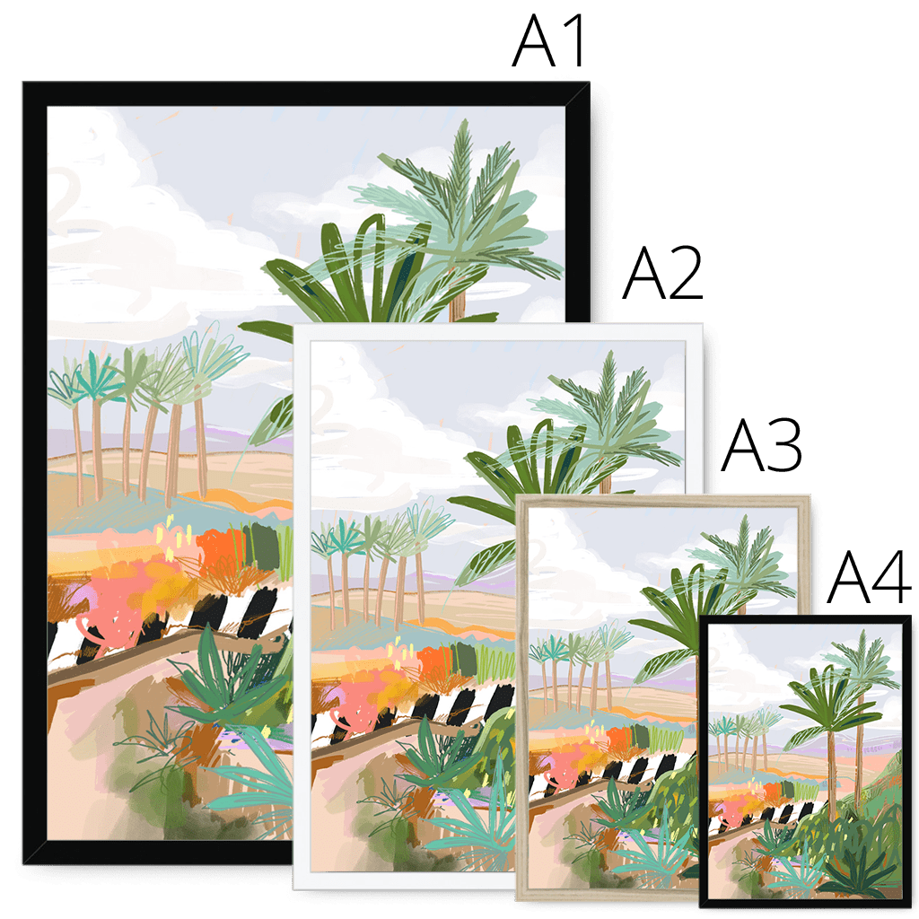 Morning Walk Framed Print Palmy Days Framed Print