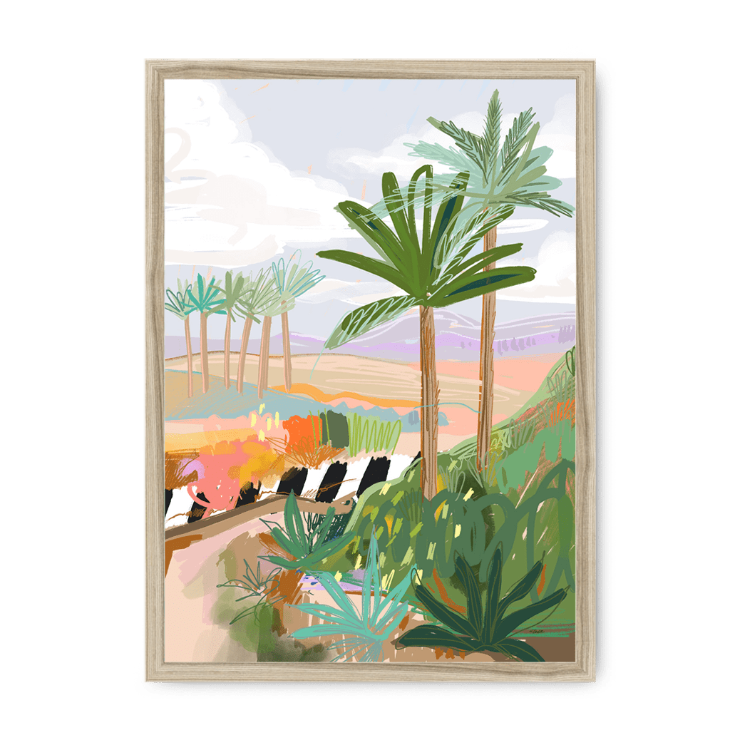 Morning Walk Framed Print Palmy Days A3 (297 X 420 mm) / Natural / No Mount (All Art) Framed Print