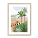 Morning Walk Framed Print Palmy Days A3 (297 X 420 mm) / Natural / White Mount Framed Print