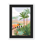 Morning Walk Framed Print Palmy Days A3 (297 X 420 mm) / White / Black Mount Framed Print