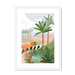 Morning Walk Framed Print Palmy Days A3 (297 X 420 mm) / White / White Mount Framed Print