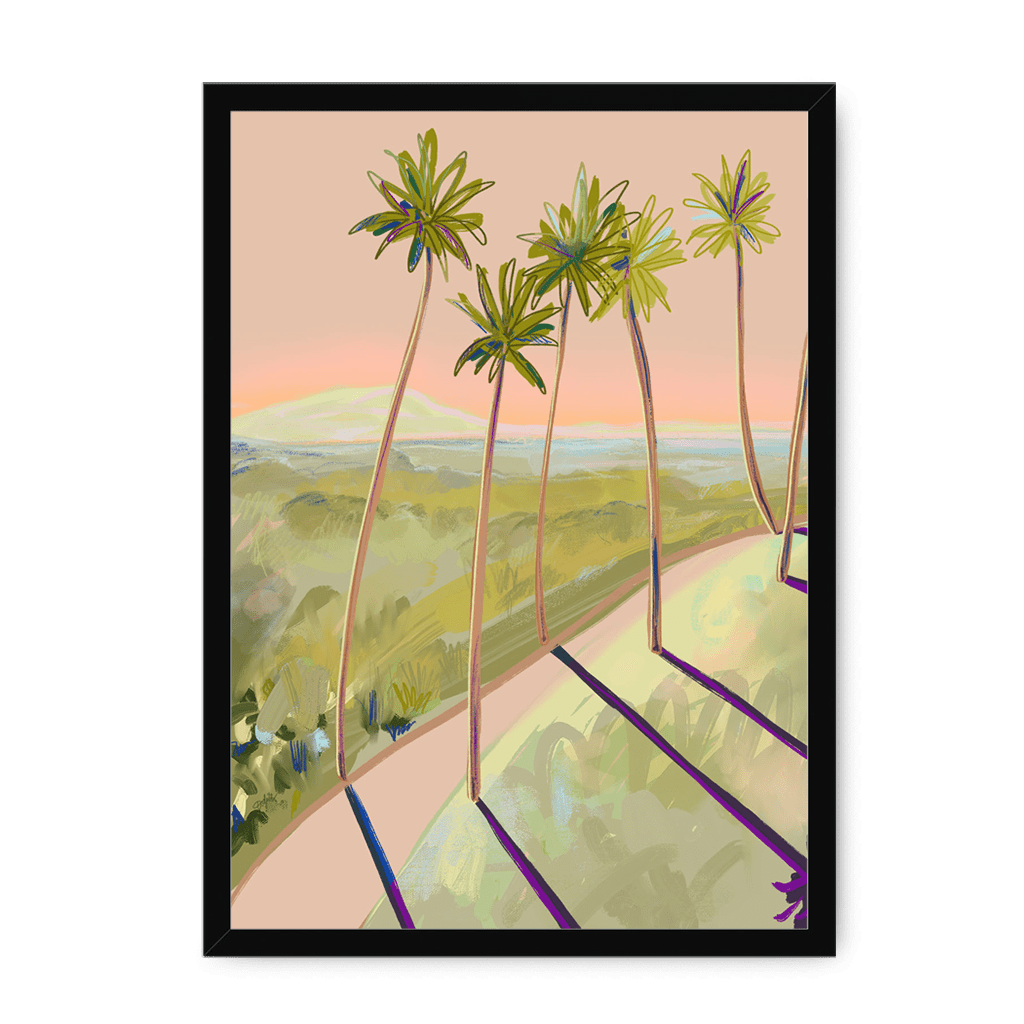 Peachy Vantage Framed Print Palmy Days A3 (297 X 420 mm) / Black / No Mount (All Art) Framed Print