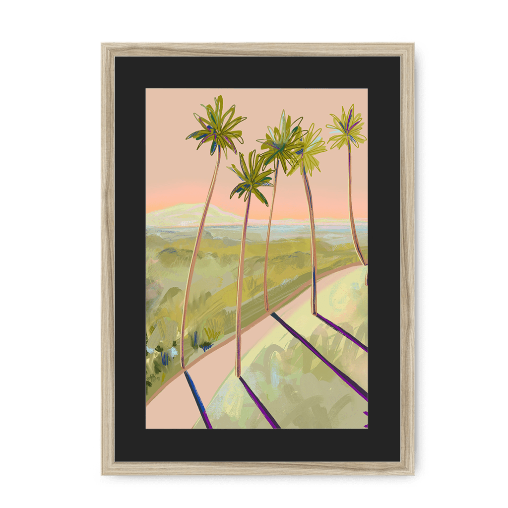 Peachy Vantage Framed Print Palmy Days A3 (297 X 420 mm) / Natural / Black Mount Framed Print