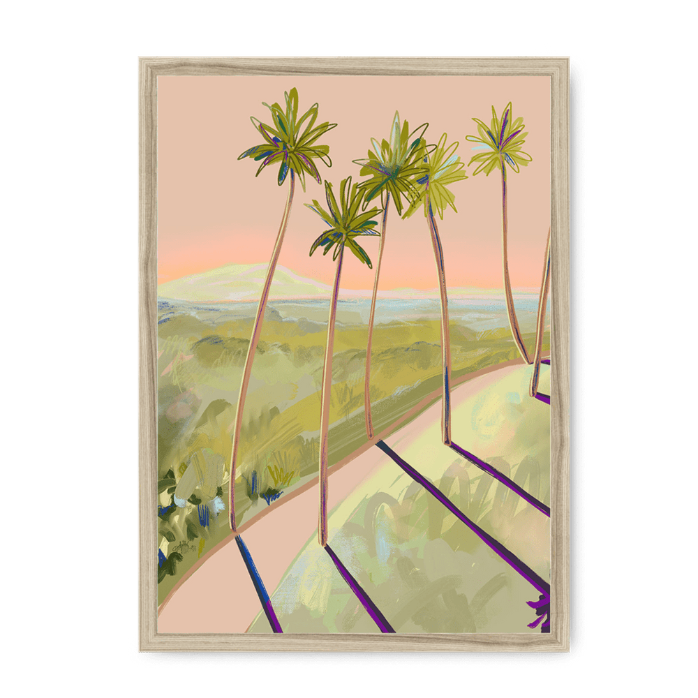 Peachy Vantage Framed Print Palmy Days A3 (297 X 420 mm) / Natural / No Mount (All Art) Framed Print