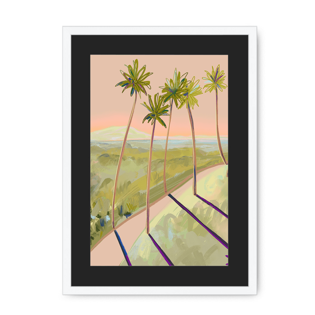 Peachy Vantage Framed Print Palmy Days A3 (297 X 420 mm) / White / Black Mount Framed Print
