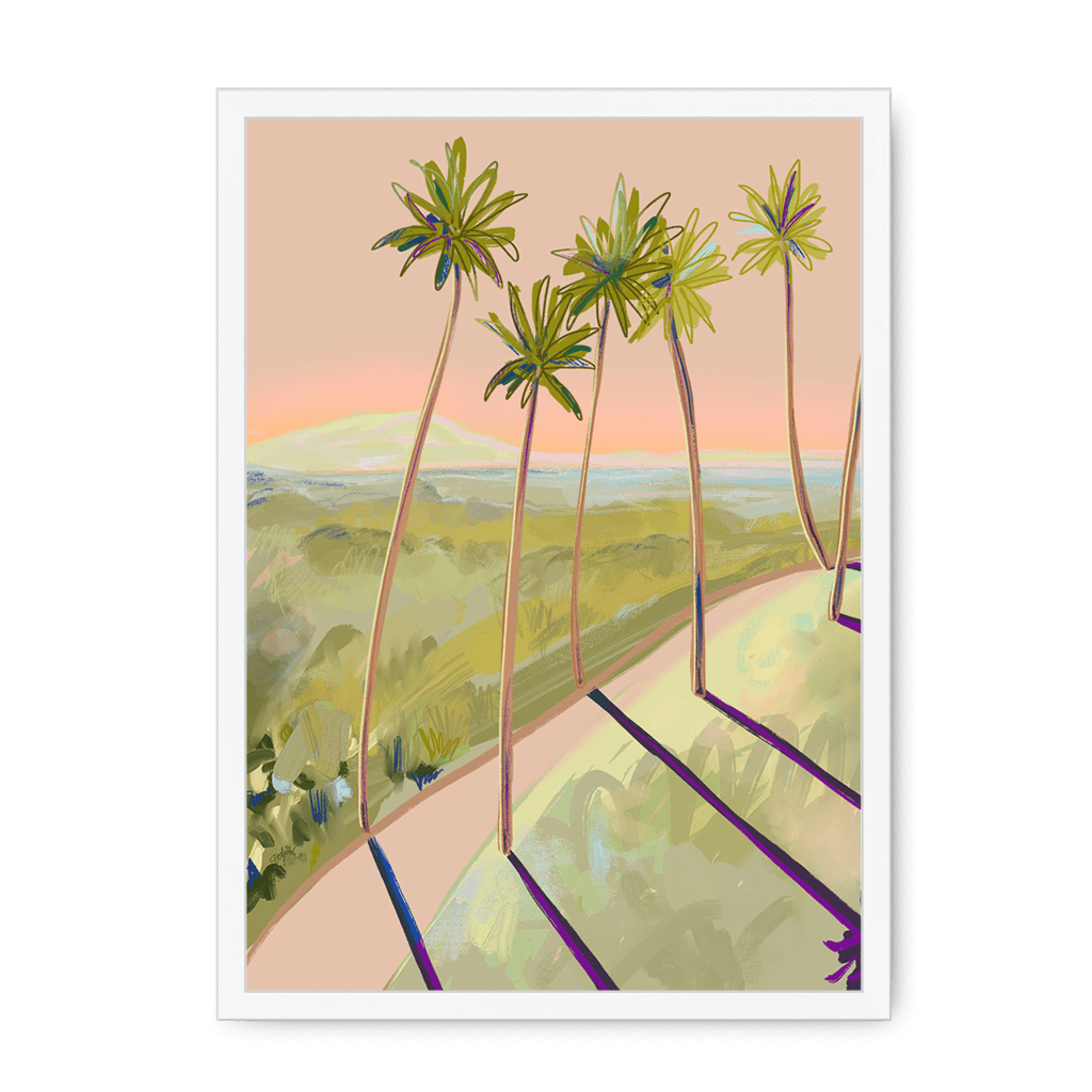 Peachy Vantage Framed Print Palmy Days A3 (297 X 420 mm) / White / No Mount (All Art) Framed Print
