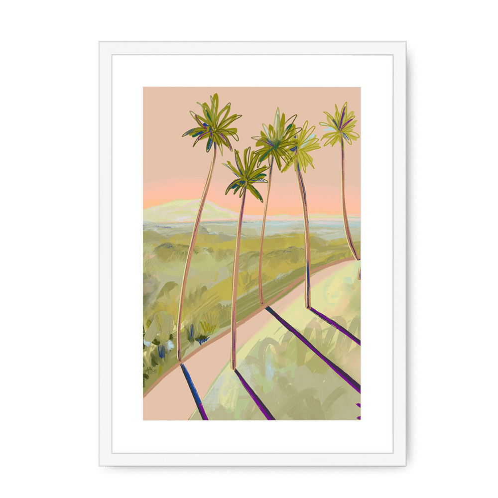 Peachy Vantage Framed Print Palmy Days A3 (297 X 420 mm) / White / White Mount Framed Print