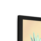 Poolside Promenade (with friendly snake) Framed Print Palmy Days Framed Print