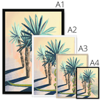 Poolside Promenade (with friendly snake) Framed Print Palmy Days Framed Print