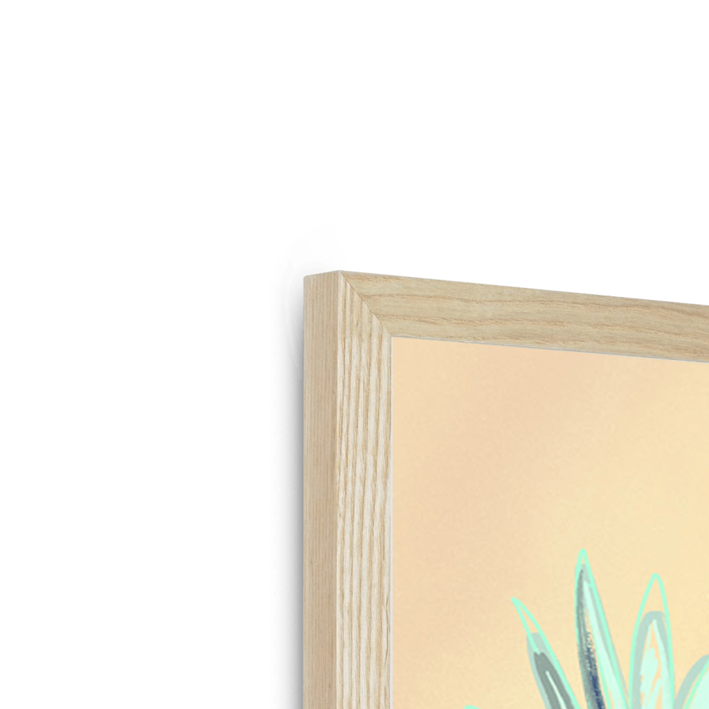 Poolside Promenade (with friendly snake) Framed Print Palmy Days Framed Print