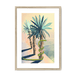 Poolside Promenade (with friendly snake) Framed Print Palmy Days A3 (297 X 420 mm) / Natural / White Mount Framed Print