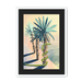 Poolside Promenade (with friendly snake) Framed Print Palmy Days A3 (297 X 420 mm) / White / Black Mount Framed Print