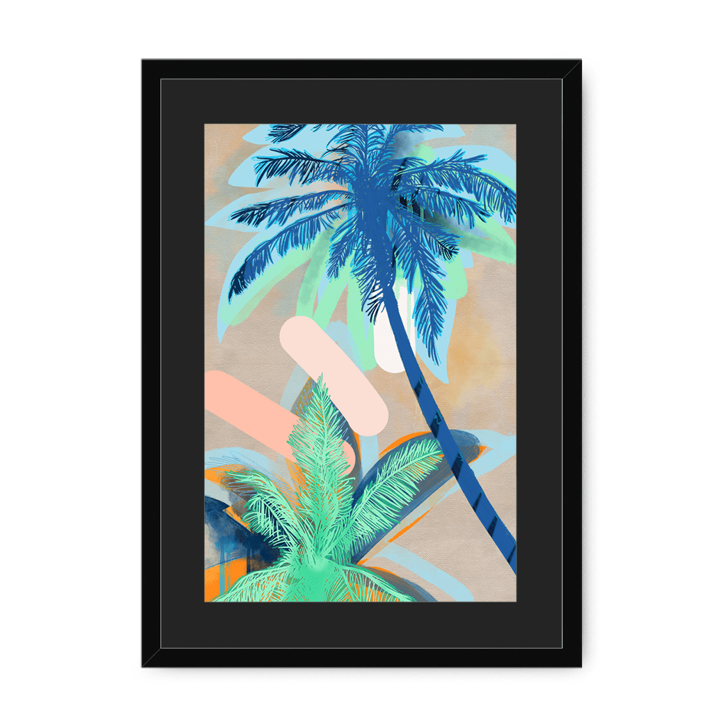Palm Beach Framed Print Heat Flares A3 (297 X 420 mm) / Black / Black Mount Framed Print