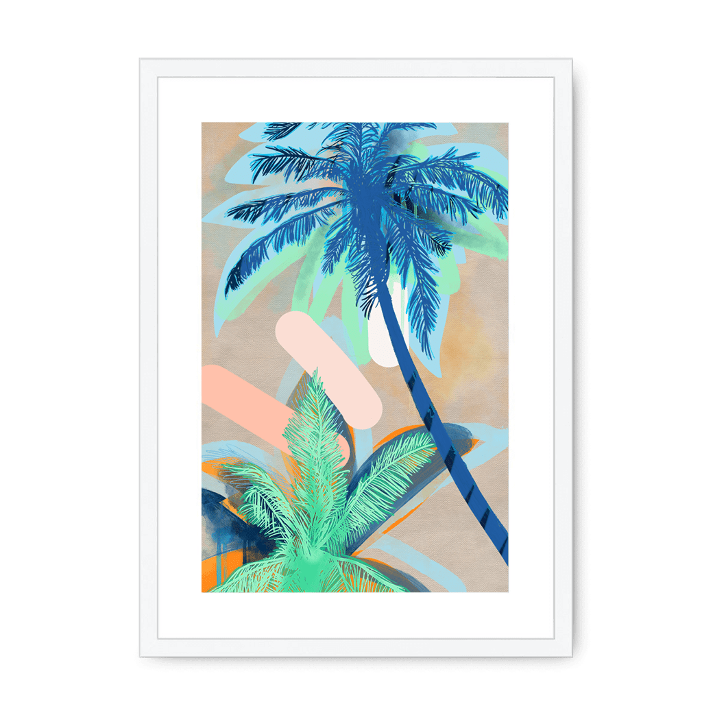 Palm Beach Framed Print Heat Flares A3 (297 X 420 mm) / White / White Mount Framed Print