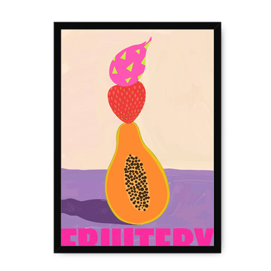 Fruitery Totem Pink Framed Print Intercontinental Fruitery A3 (297 X 420 mm) / Black / No Mount (All Art) Framed Print