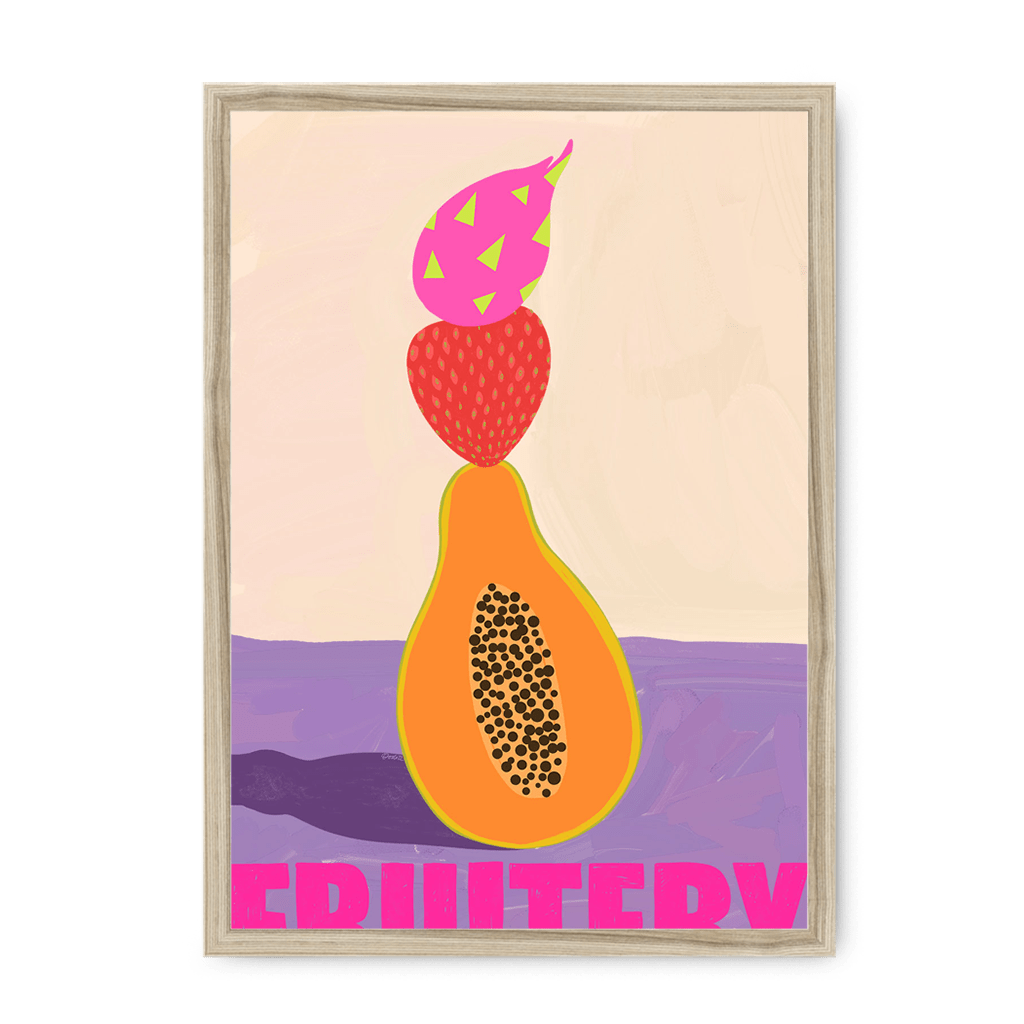 Fruitery Totem Pink Framed Print Intercontinental Fruitery A3 (297 X 420 mm) / Natural / No Mount (All Art) Framed Print
