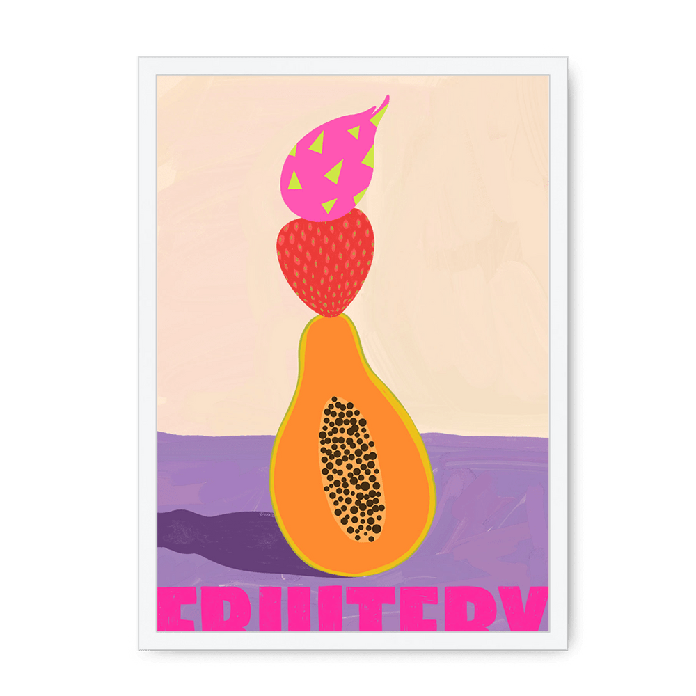 Fruitery Totem Pink Framed Print Intercontinental Fruitery A3 (297 X 420 mm) / White / No Mount (All Art) Framed Print
