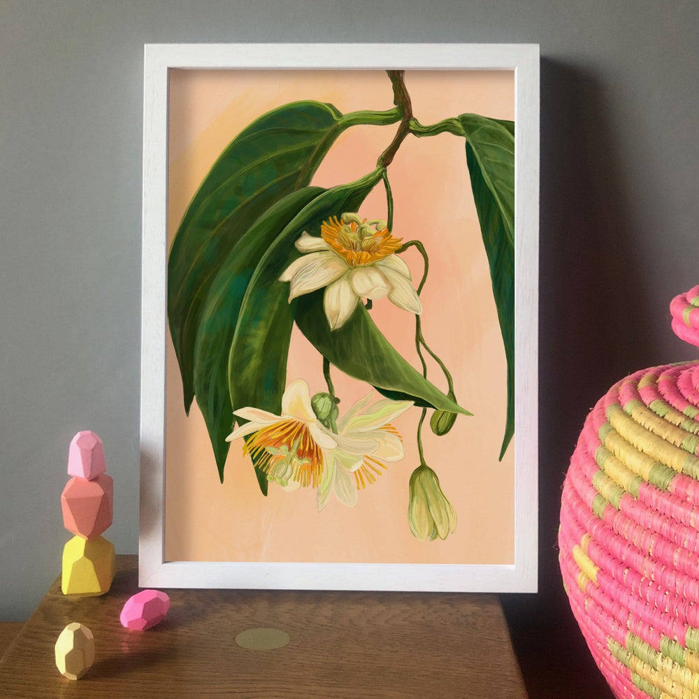 Passionflower Art Print Tree Flowers Art Print