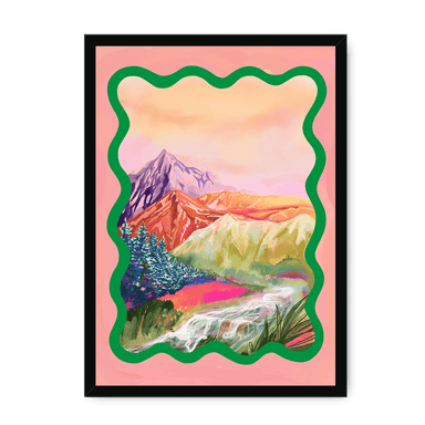 Pastel Peaks Framed Print Kitsch Kanaveral A3 (297 X 420 mm) / Black / No Mount (All Art) Framed Print