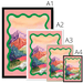Pastel Peaks Framed Print Kitsch Kanaveral Framed Print