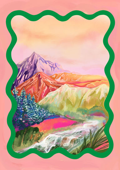 Pastel Peaks Giclée Art Print Kitsch Kanaveral Art Print