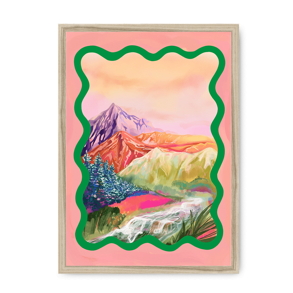 Pastel Peaks Framed Print Kitsch Kanaveral A3 (297 X 420 mm) / Natural / No Mount (All Art) Framed Print