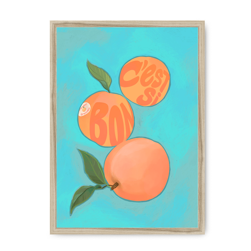Pêches Giclée Framed Print Intercontinental Fruitery A3 (297 X 420 mm) / Natural / No Mount (All Art) Framed Print