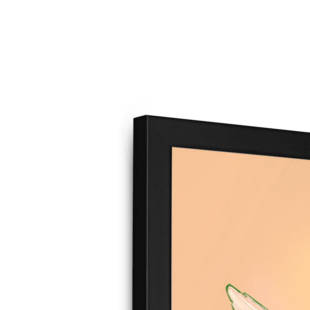 Peachy Parakeet Framed Print Sticky Beaks Framed Print