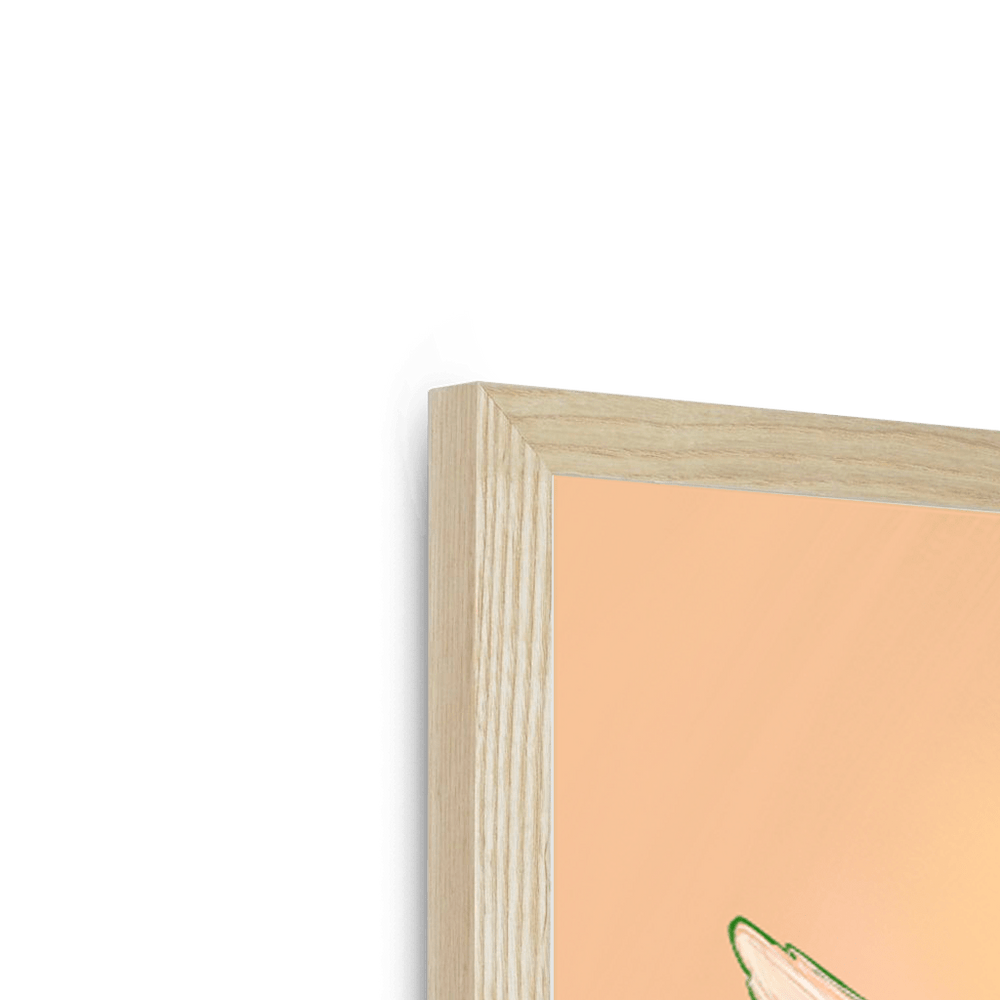 Peachy Parakeet Framed Print Sticky Beaks Framed Print